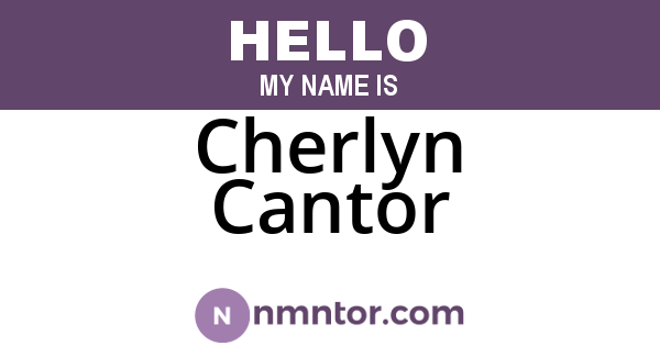 Cherlyn Cantor