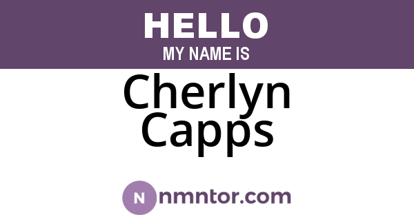 Cherlyn Capps
