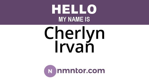 Cherlyn Irvan