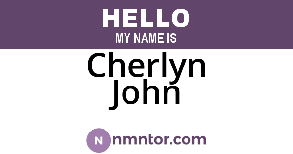 Cherlyn John