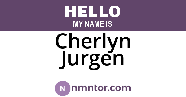 Cherlyn Jurgen