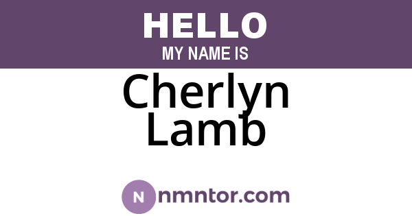 Cherlyn Lamb