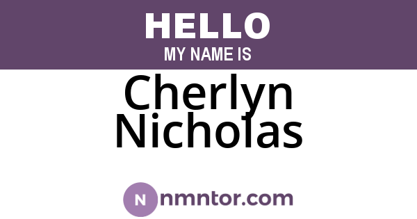 Cherlyn Nicholas