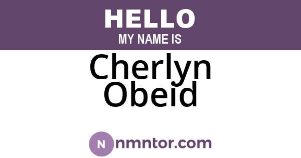 Cherlyn Obeid