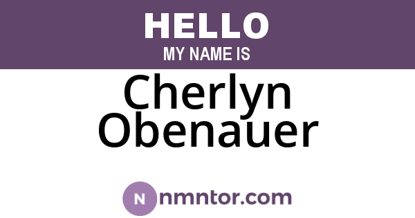 Cherlyn Obenauer