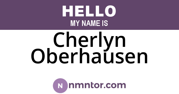 Cherlyn Oberhausen