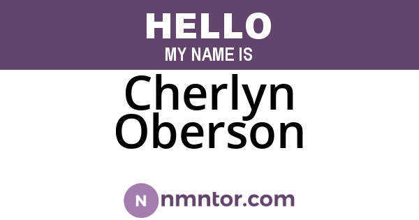 Cherlyn Oberson