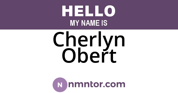 Cherlyn Obert