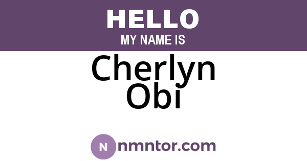 Cherlyn Obi