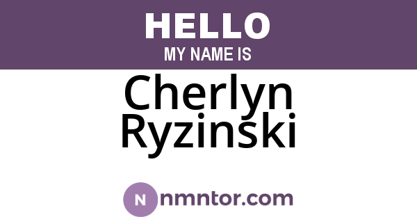 Cherlyn Ryzinski