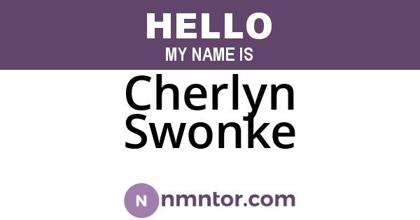Cherlyn Swonke