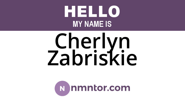 Cherlyn Zabriskie