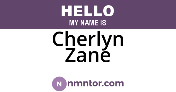 Cherlyn Zane