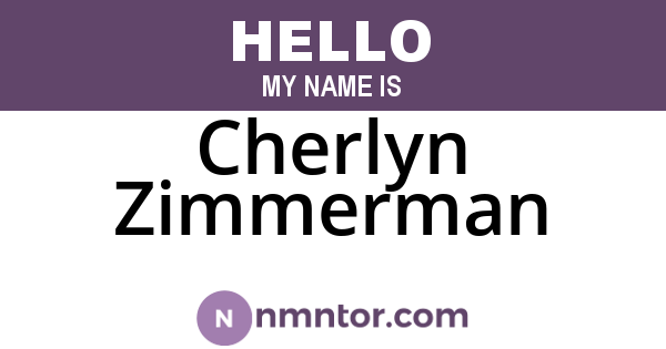 Cherlyn Zimmerman