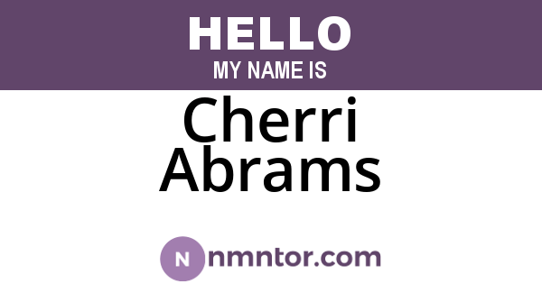 Cherri Abrams