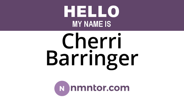 Cherri Barringer