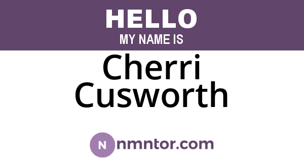 Cherri Cusworth