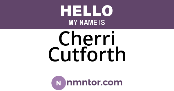 Cherri Cutforth
