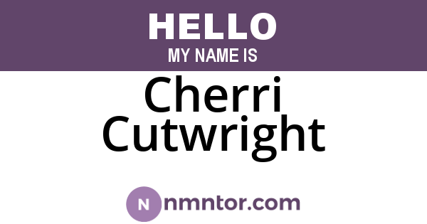 Cherri Cutwright