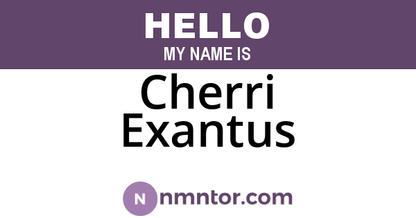Cherri Exantus