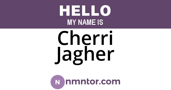 Cherri Jagher
