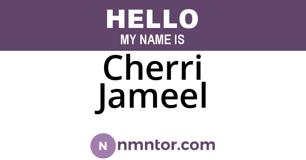 Cherri Jameel