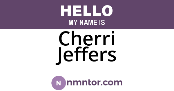 Cherri Jeffers