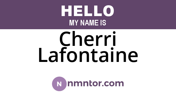 Cherri Lafontaine