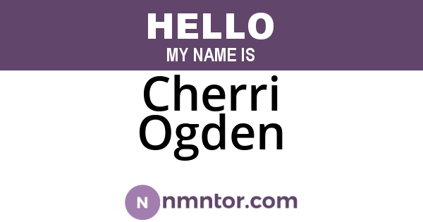 Cherri Ogden