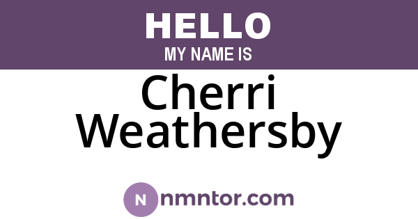 Cherri Weathersby