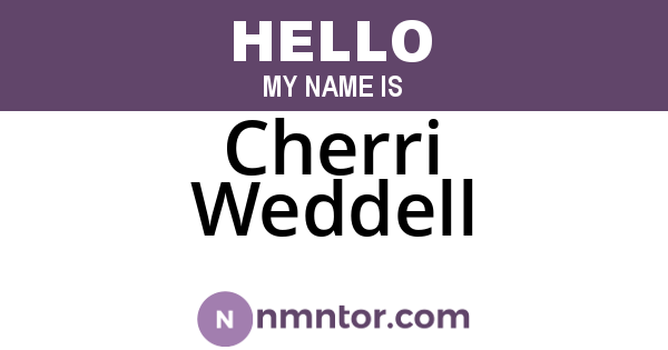 Cherri Weddell
