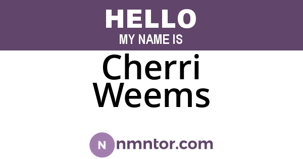 Cherri Weems