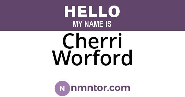 Cherri Worford