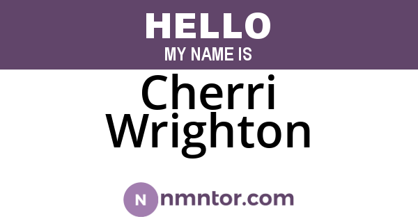 Cherri Wrighton