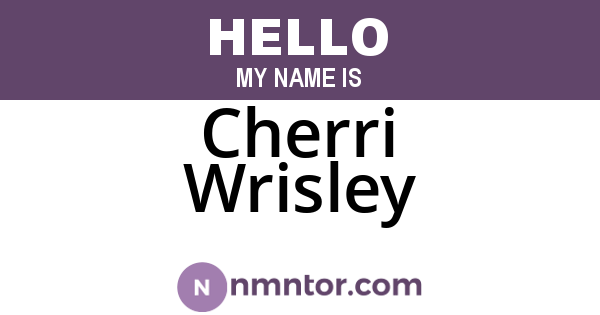 Cherri Wrisley