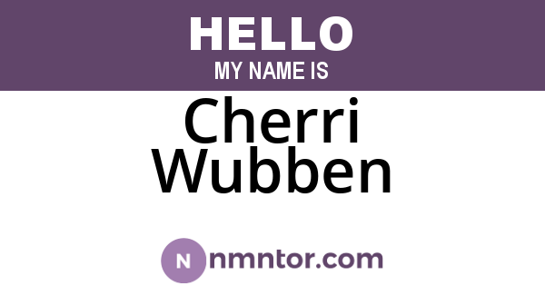 Cherri Wubben