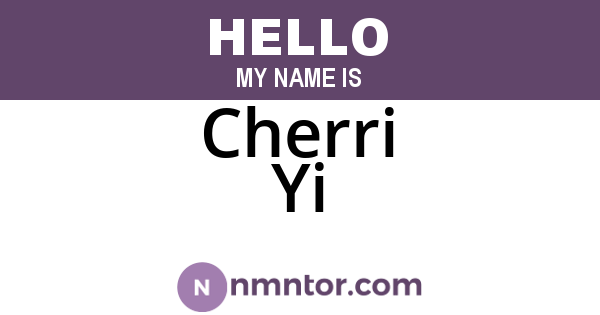 Cherri Yi