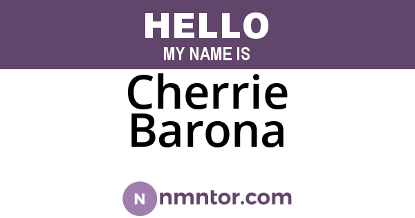 Cherrie Barona