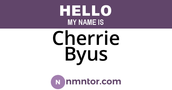 Cherrie Byus