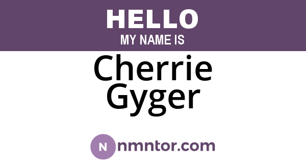 Cherrie Gyger