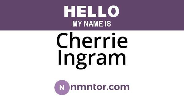 Cherrie Ingram