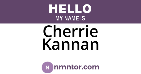 Cherrie Kannan