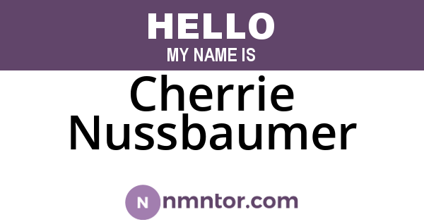Cherrie Nussbaumer