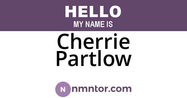Cherrie Partlow
