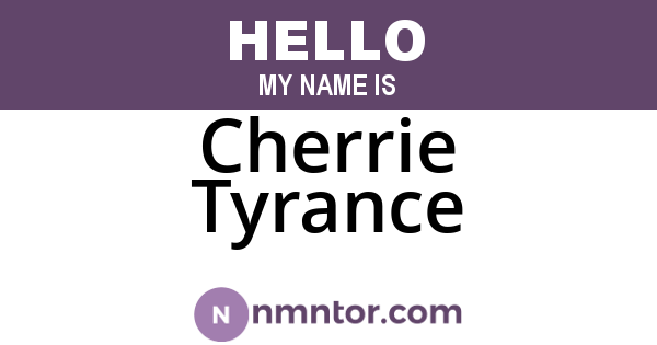 Cherrie Tyrance