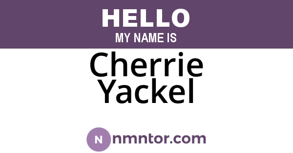 Cherrie Yackel