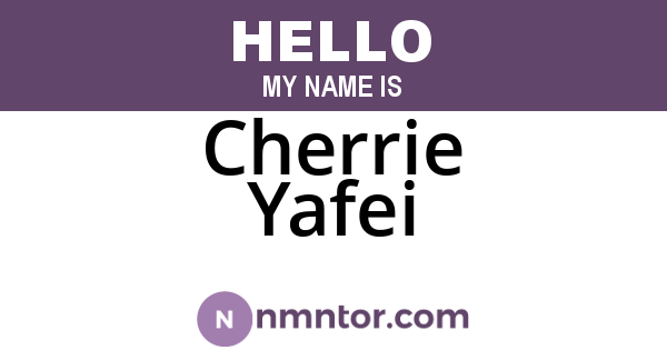 Cherrie Yafei