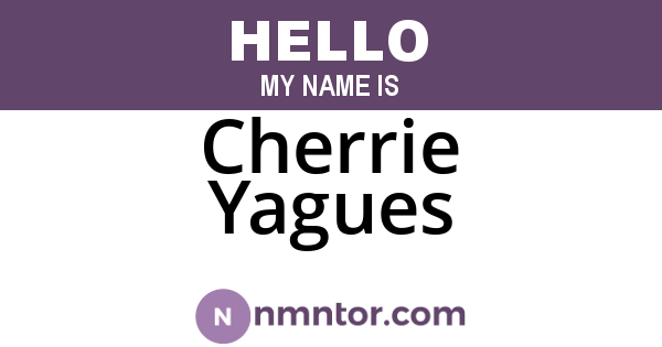 Cherrie Yagues