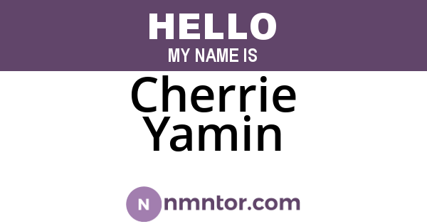 Cherrie Yamin