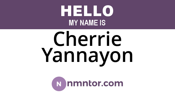Cherrie Yannayon